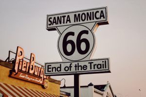 Route 66 end of trail sign