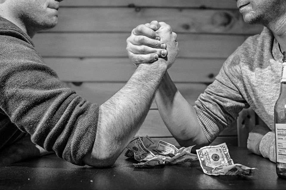 Negotiation is like arm-wrestling - you need to put all your focus and strength into it.