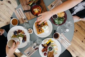 Breakfast in restaurant