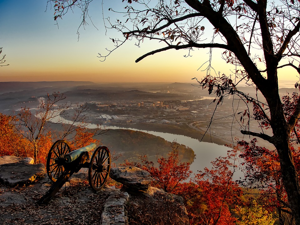 View from a hilltop in Tennessee.
