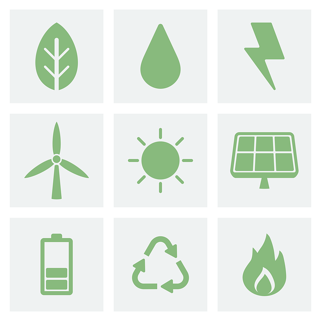 Green icons for different ways of going green.