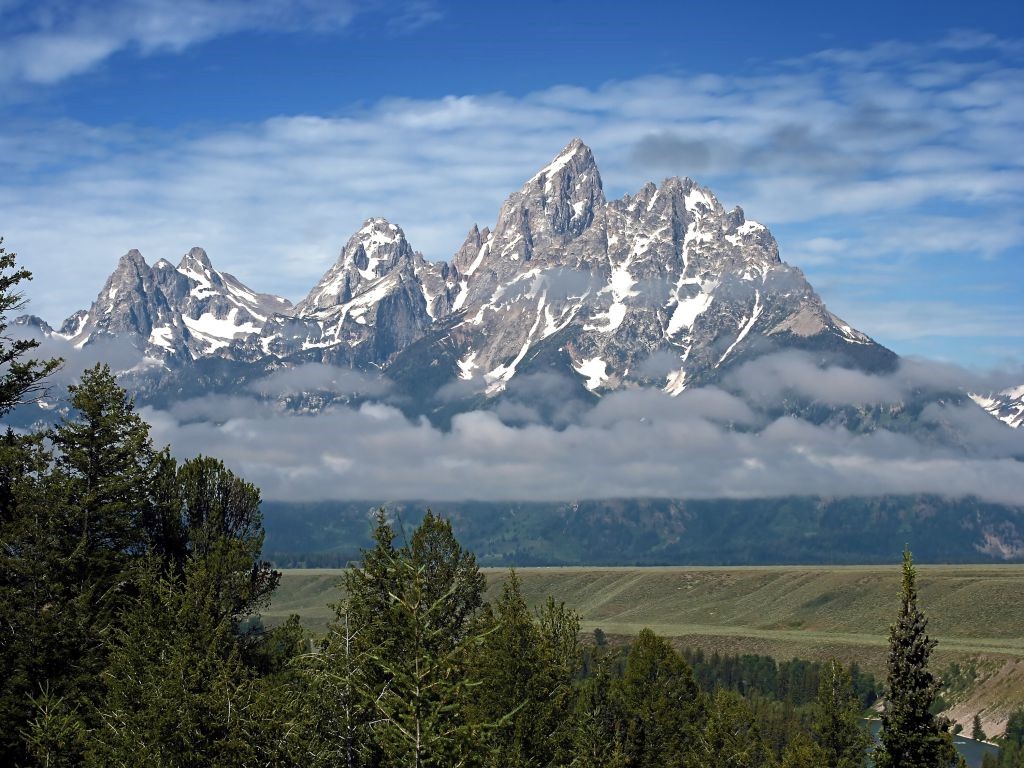 A view of the Rocky Mountains in Wyoming.