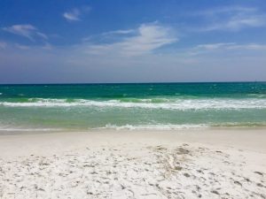 A white sandy beach somewhere in Florida.