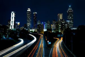 Atlanta at night.