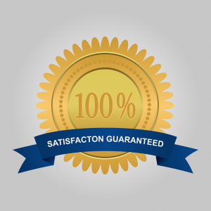 100% satisfaction guarantee label