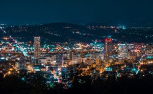 Portland at night