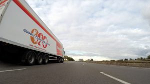 A moving truck on the road