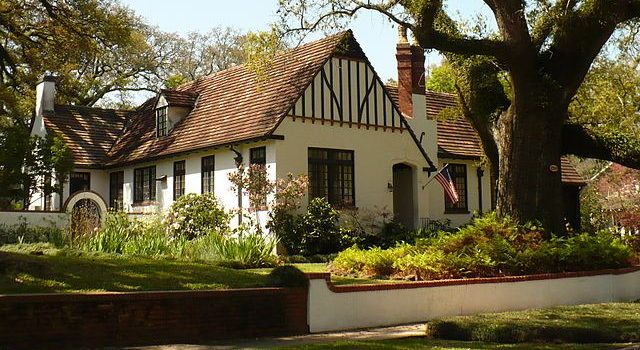 a Tudor style home