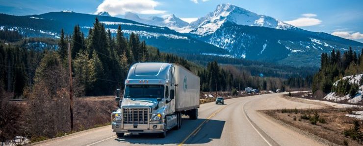 A truck on the road