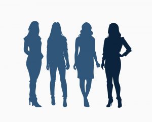 a female shaped silhouett