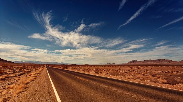 Empty road in Nevada