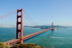 Golden State Bridge representing moving from Arizona to California