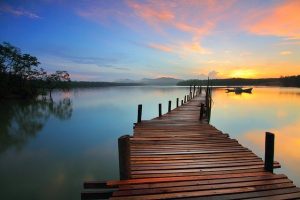 Lake with a dock you can enjoy after moving from Phoenix to Dallas