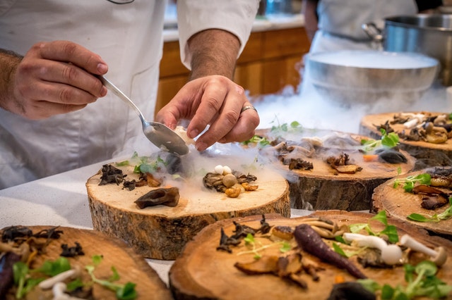 chef prepping food