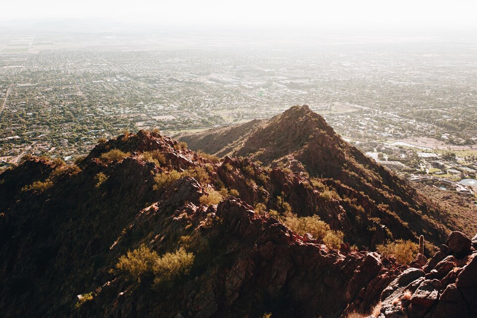view of phoenix from a mountain top