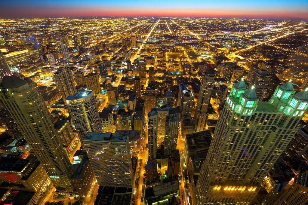 Chicago during nighttime