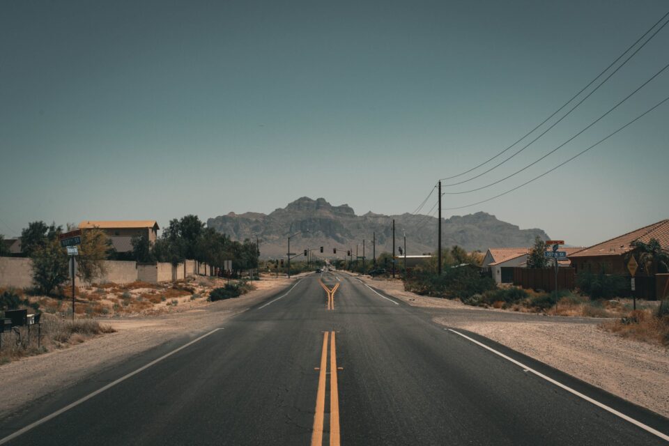 a road in desert