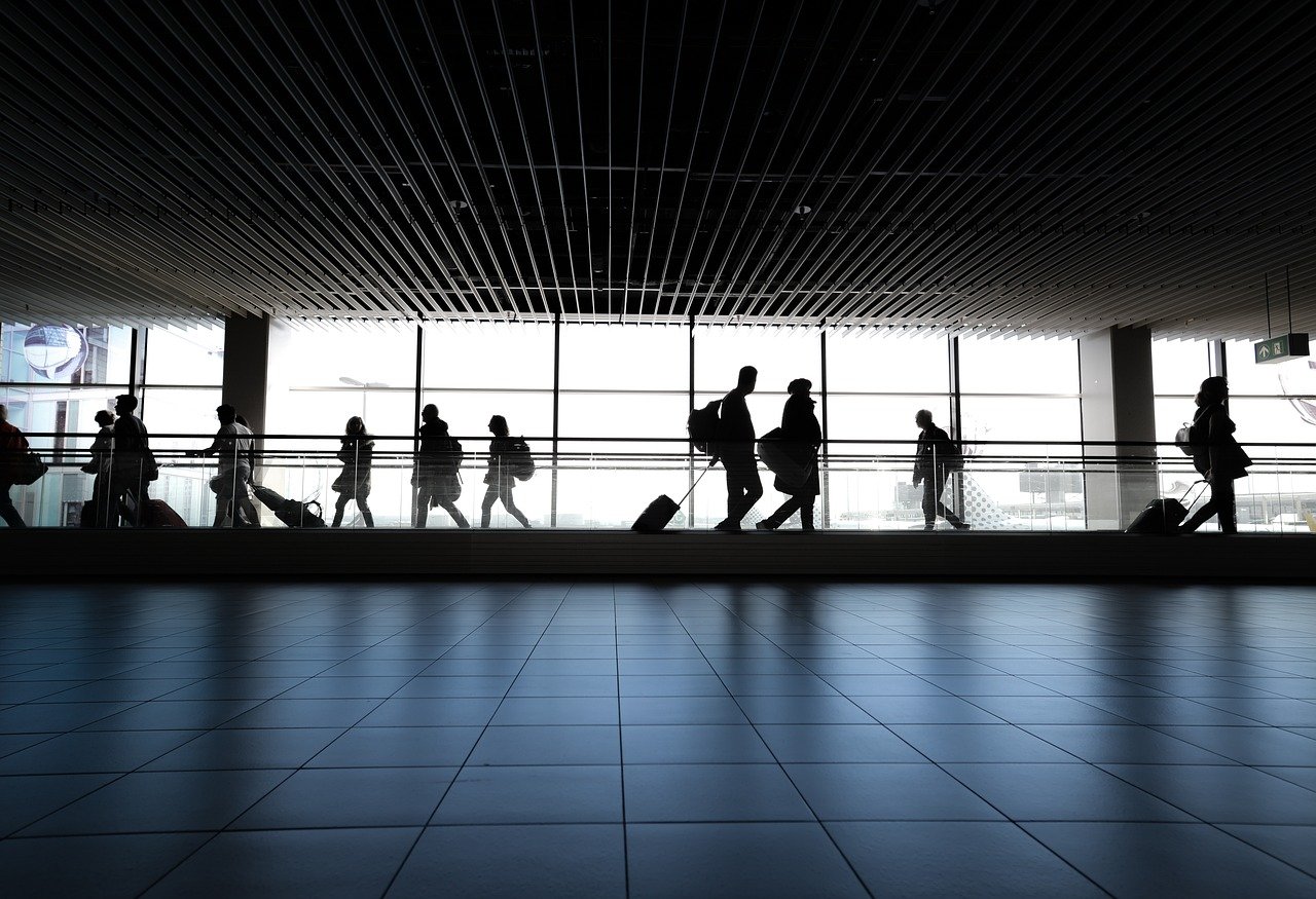 People on an airport