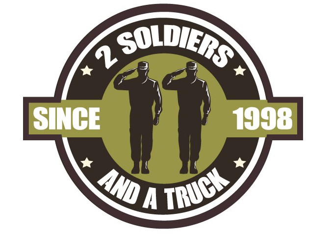 2 Soldiers and a Truck Moving company logo