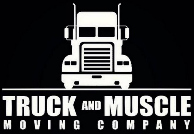 Truck and Muscle Moving company logo
