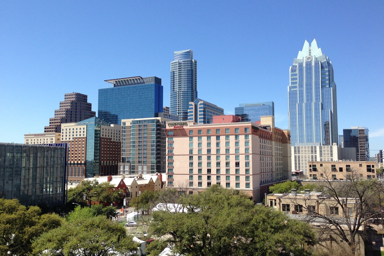 a panoramic view of building in Austin TX