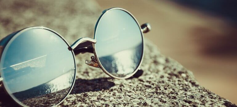 Sunglasses on concrete