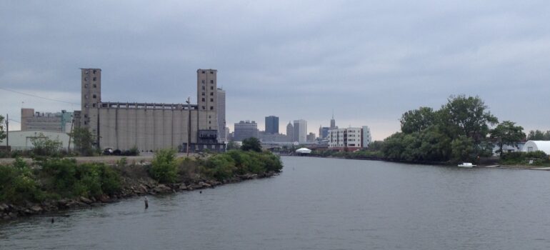 a gorgeous riverside view after moving from Buffalo to Jersey City