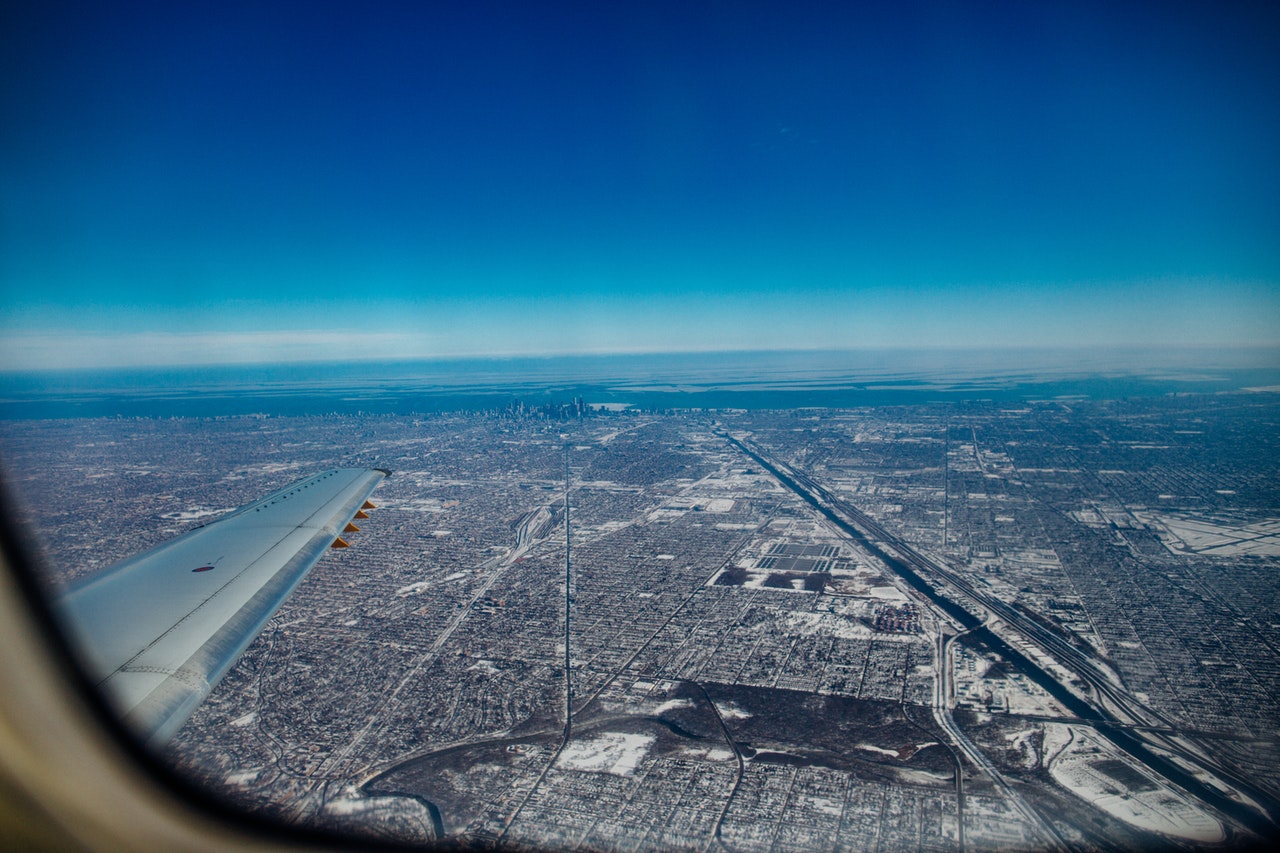 An aerial view of Chicago