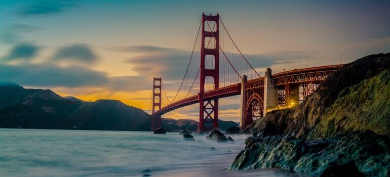 Landscape of San Francisco bridge.