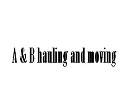 A & B hauling and moving company logo