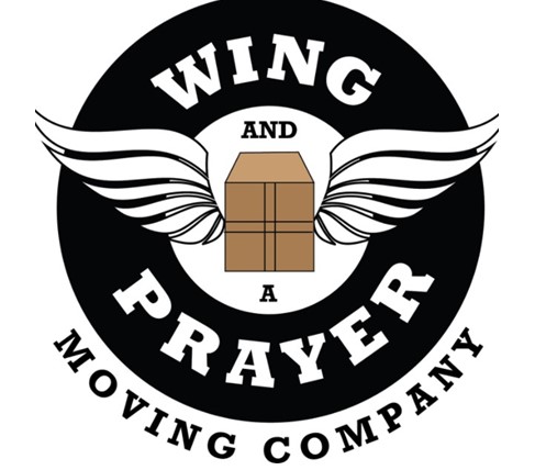 A wing and a prayer moving company logo