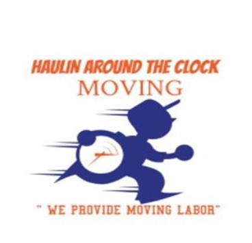 Haulin Around the clock Moving company logo