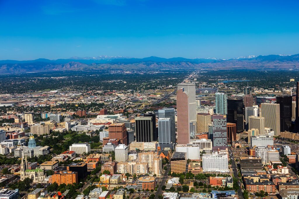 bird's view of Denver