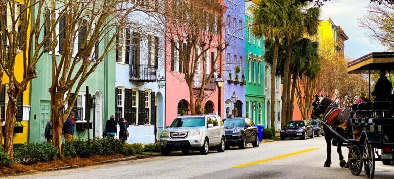 a colorful neighborhood