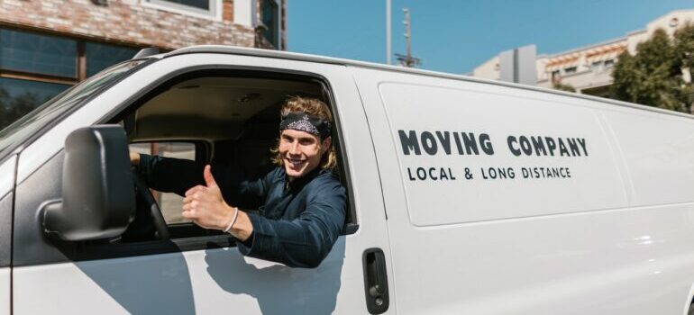 movers in a van