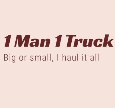 1 Man 1 Truck Moving company logo