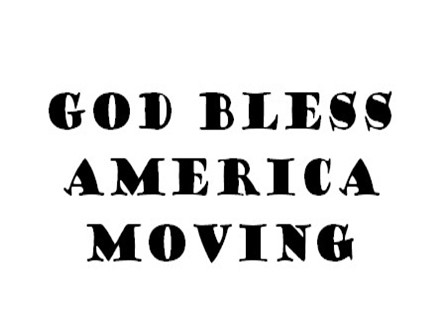 God Bless America Moving company logo