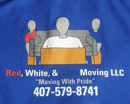 Red, White, & Blue Moving company logo