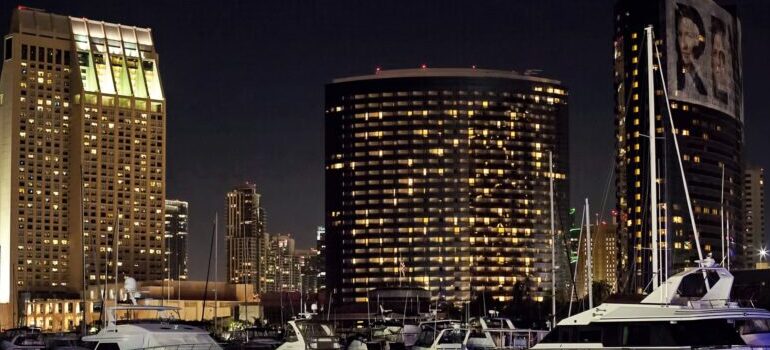 San Diego skyline at night