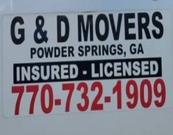 G & D Movers MCA 7768