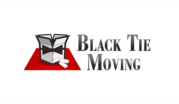 black tie moving company logo