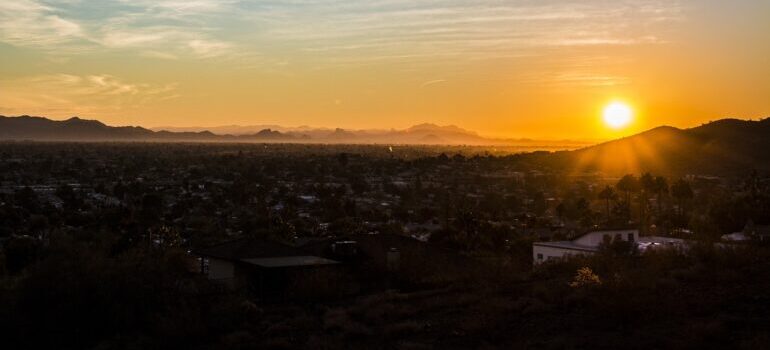 Sunset over Phoenix.