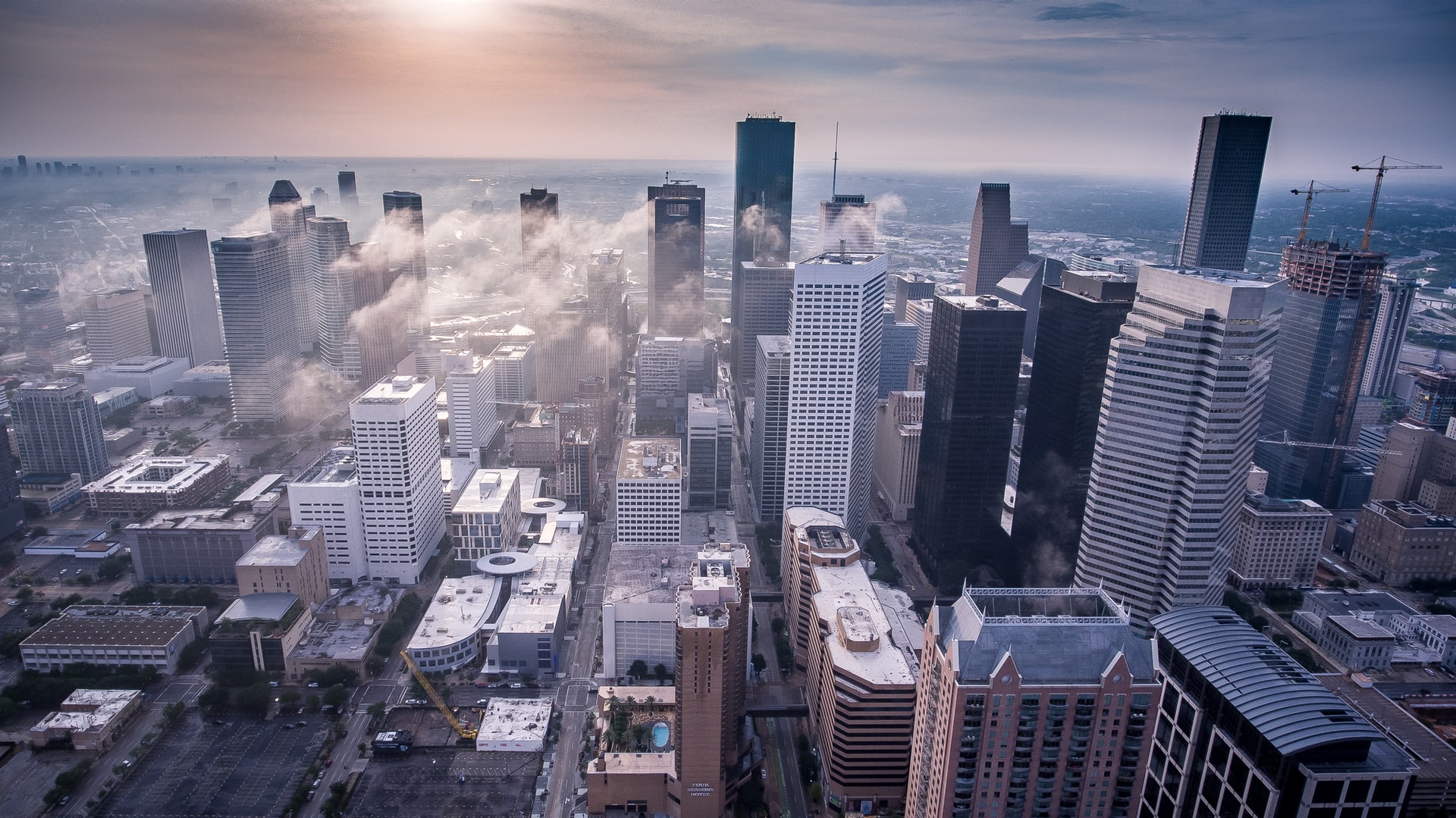 Aerial shot of Houston.