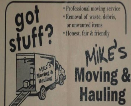 Mikes Moving and Hauling company logo