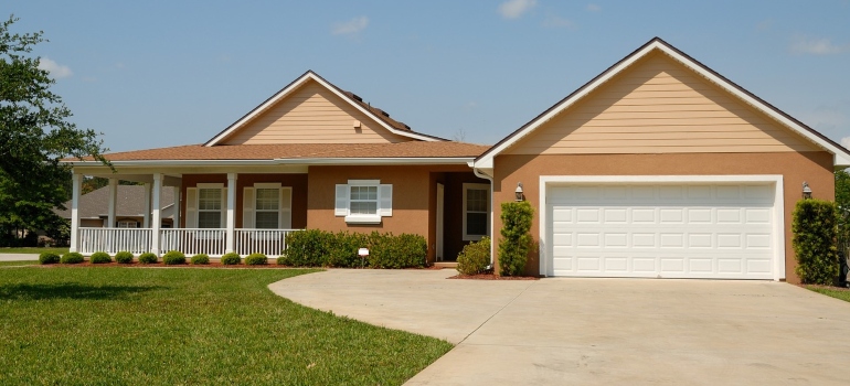 The exterior of a house.