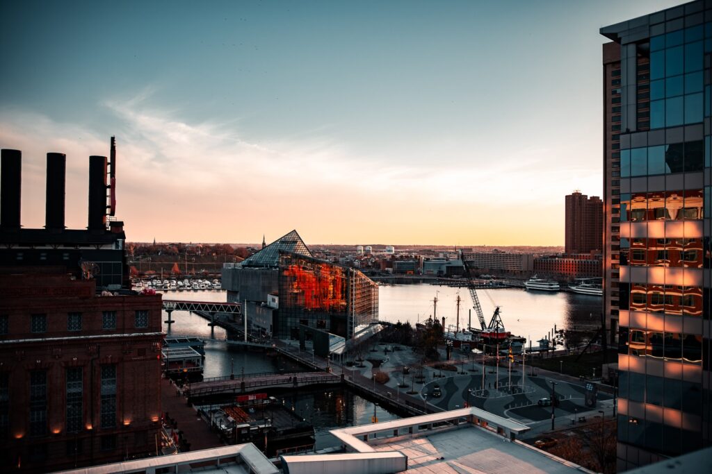 inner harbor in Baltimore, a city in Maryland