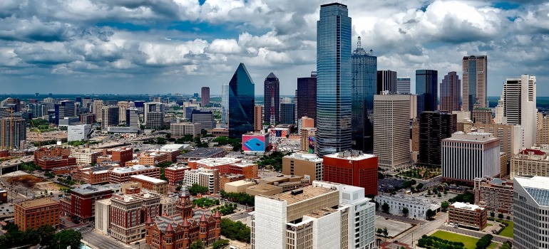 An aerial view of Dallas.