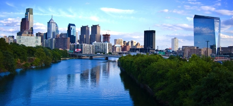 A view of Philadelphia. 