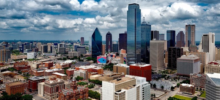 An aerial view of Dallas.