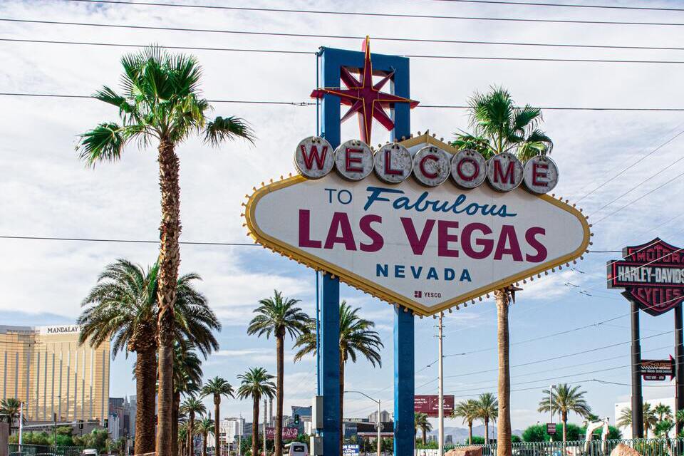 sign that says welcome to Las Vegas